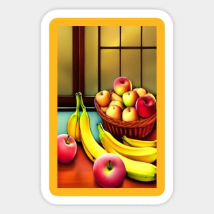 Apples and bananas Sticker
